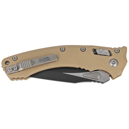 Microtech Amphibian Ram-Lok S/E Knife Tan Fluted G10, Black M390MK by Tony Marfione (137RL-1FLGTTA)