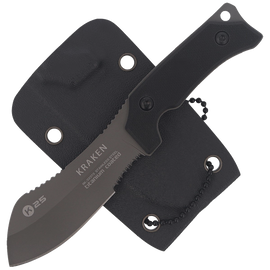 K25 Kraken Neck Knife Black G10, Titanium 7Cr17Mov