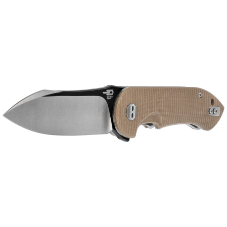 Nóż składany Bestech Torpedo Beige G10, Black Stonewashed / Satin D2 (BG17B-2)