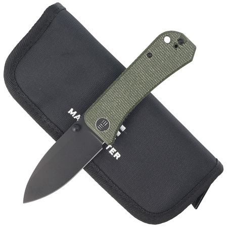 WE Knife Banter Green Micarta, Black Stonewashed CPM S35VN by Ben Petersen (2004J)
