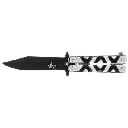 Nóż motylkowy Third Decor Habitat Balisong Grey/Black Aluminium, Black (12313)