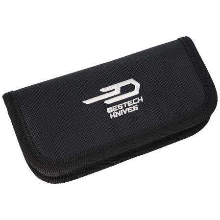 Bestech Lito Knife Grey Titanium / Black Canvas Micarta, Satin M390 by Ostap Hel (BT2307A)