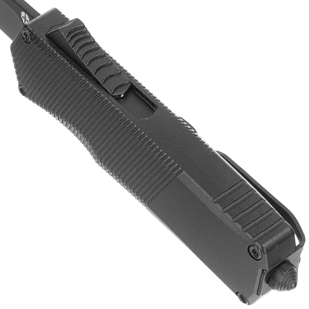 Tekto A5 Spry Mini D/P Black Aluminum OTF Knife, Black CPM S35VN