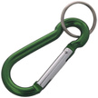 FOX 7 Aluminium Spring Clip Hook Carabiner, Green