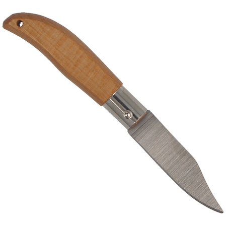 MAM Iberica Mini Keychain Knife, Light Beech Wood, Inox HW, Satin 420 (2001-LW)