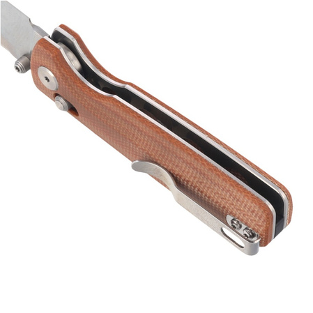 Bestech Slasher Knife Natural Micarta, Satin D2 (BG43D)