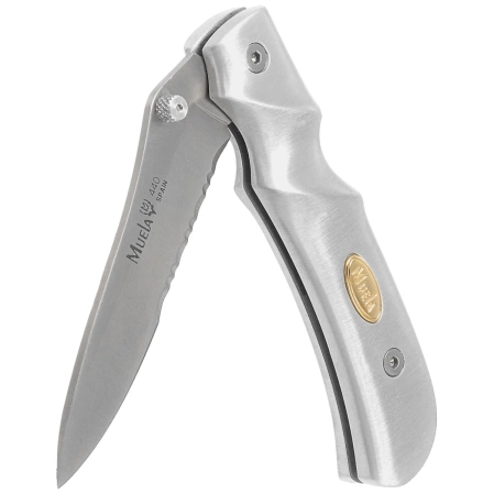 Muela AL-8S Gray Aluminum Knife, Satin X50CrMoV15