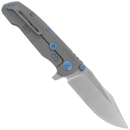 Nóż składany Reate District 9 V2 Dark Bead Blast Titanium, Blue HD, Satin 154CM (9D-V2 TDBB SAT)