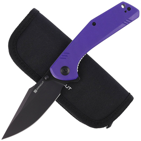 Sencut Knife Actium Purple G10, Black Stonewashed D2 (SA02D)