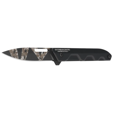 Nóż składany Extrema Ratio Ferrum T Black Warfare Aluminium, Geotech Camo N690 (04.1000.0367/BDW/BLK)