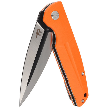 Nóż składany Bestech Fin Orange G10, Satin/Black 14C28N (BG34B-2)