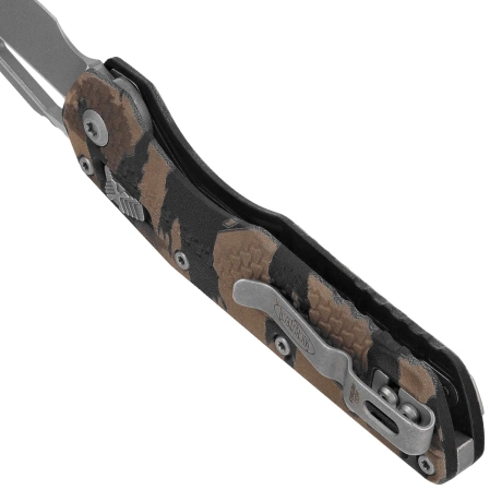 Nóż składany Microtech MSI S/E Ram-Lok Tiger Stripe Camo Tri-Grip Polymer, Apocalyptic M390MK by Tony Marfione (210T-10APPMTRC)