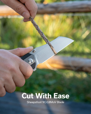 Sencut Draxor Gray/Black G10 Knife, Satin 9Cr18MoV (S24035-3)