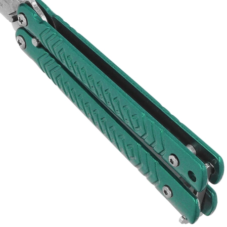 Martinez Albainox Balisong Knife Green Steel, Satin 3Cr13Mov (02228)