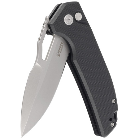 Nóż składany Kubey Knife RDF Black G10, Bead Blasted AUS-10 by HYDRA Design (KU316E)