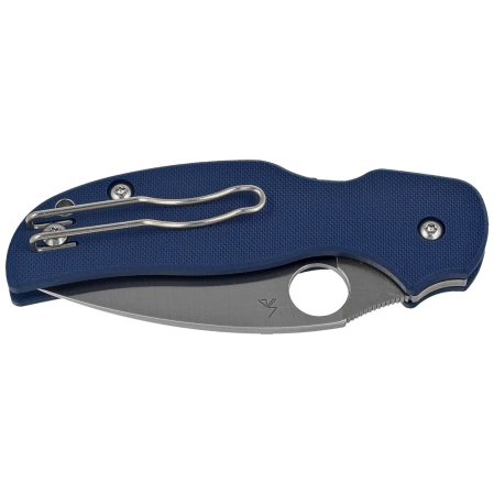 Spyderco Sage 5 Cobalt Blue G10 Knife, Satin CPM SPY27 by Sal Glesser (C123GPCBL)