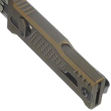 Nóż grawitacyjny OTF Reate EXO-U-V2 Diamond Pattern Bronze Aluminium, Stainless Steel (EXO-U-V2 DPB)