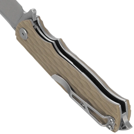 Nóż składany Bestech Grampus Beige G10, Stonewashed/Satin D2 (BG02C)