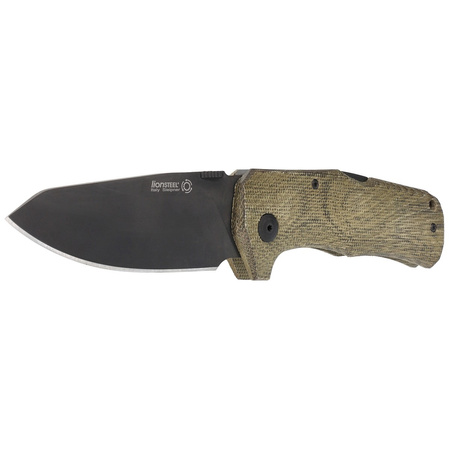 LionSteel TM1B Brown Micarta, Black Sleipner by Molletta knife (TM1B CVG)