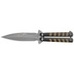 Third Decor Habitat Balisong Black/Bronze Stainless Steel, Satin 420 Butterfly Knife (16100Y)