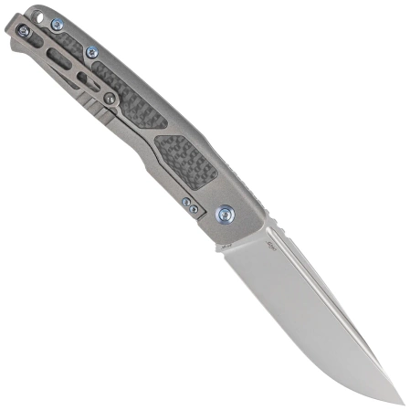 RikeKnife Aragil Dark Gray Titanium/Carbon Fiber, Satin M390 by Ivan D. Braginets (RK-Aragil-DG)