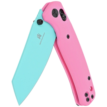 Bestechman Cicada's Wing Knife Pink G10, Blue 10Cr15MoV (BMK06E)