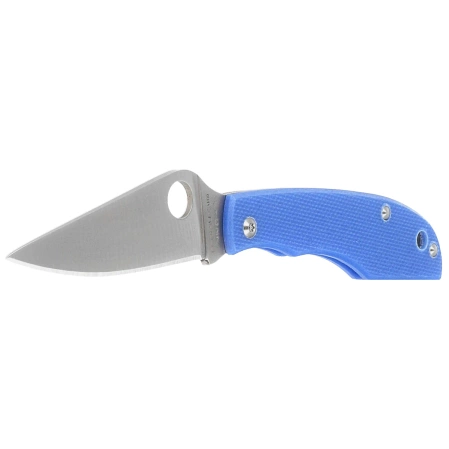 Spyderco Grasshopper Knife Blue G10, Satin 12C27 (C138GBLP)