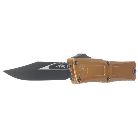 Nóż automatyczny OTF Microtech Combat Troodon Gen III Bowie Tan Aluminium, Black M390MK by Tony Marfione (1146-1TA)