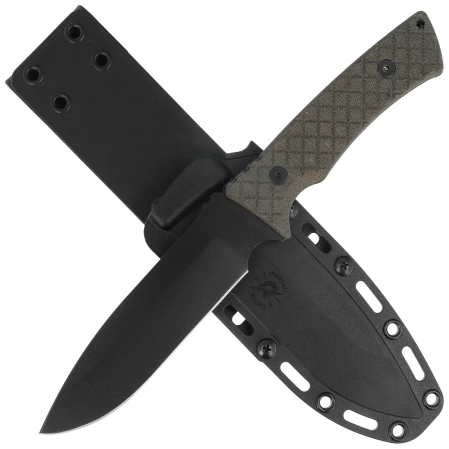 Nóż Spartan Blades Damysus Green Canvas Micarta, Black 1095 Cro-Van by Curtis Iovito (SBSL003BKGR)