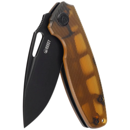 Kubey Knife Tityus Ultem, Black Stonewashed D2 (KU322M)