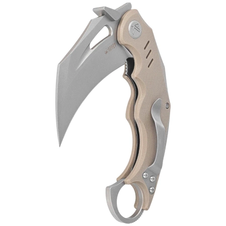 Nóż składany Kubey Wrath Tan G10, Beadblasted 14C26N by MUZI Design (KU261C)