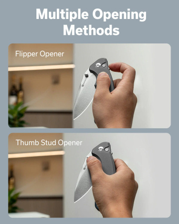 Nóż składany Sencut Cybrix Gray Aluminium, Satin 9Cr18MoV (S23098A-2)