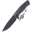 LionSteel Myto Knife Old Black Titanium, PVD Stonewashed M390 by Molletta (MT01B BW)