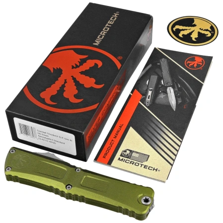 Nóż automatyczny OTF Microtech Combat Troodon Gen III D/E OD Green Aluminium, Apocalyptic M390MK by Tony Marfione (1142-10APOD)