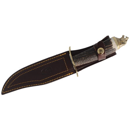 Muela Knife Big Five Deer Stag, Satin 1.4116 Gift Box (LEOPARD-16BF)