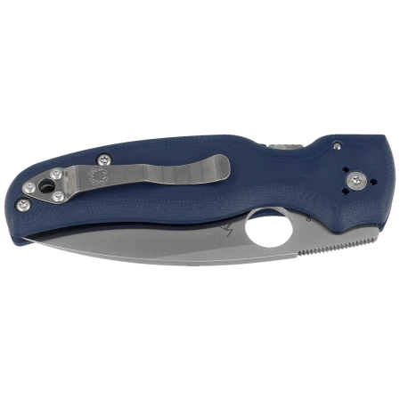 Spyderco Shaman Knife Cobalt Blue G10, Satin CPM SPY27 by Sal Glesser (C229GPCBL)