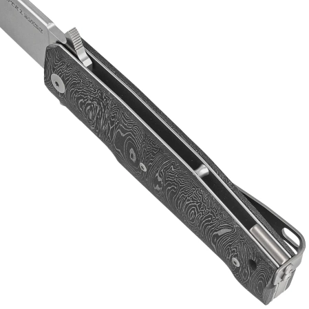 Nóż składany Viper Keeper 2 Damask Fat Carbon, Satin Elmax by Fabrizio Silvestrelli (V6000FCLD)