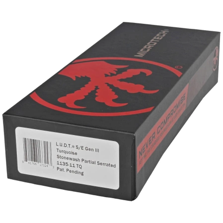 Microtech LUDT Gen III S/E Automatic Knife Turquoise Aluminum, Stonewashed P/S M390MK by Tony Marfione (1135-11TQ)