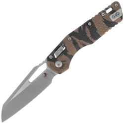 Microtech MSI S/E Ram-Lok Tiger Stripe Camo Tri-Grip Polymer, Apocalyptic M390MK by Tony Marfione (210T-10APPMTRC)