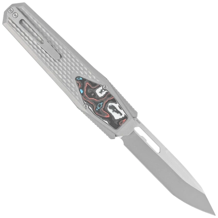 Nóż grawitacyjny Remette Swordfish Titanium / Red Blue Carbon Fiber, Pearlescent M390 (ZL101A3)