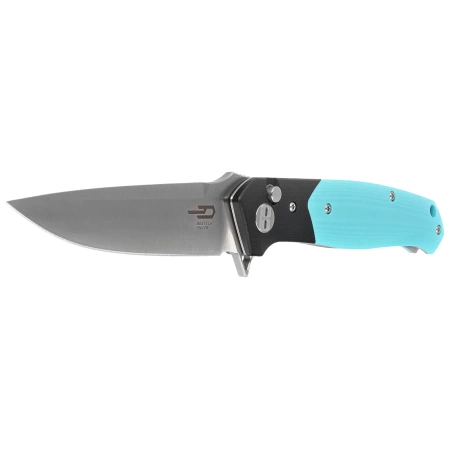 Bestech Swordfish Knife Black/Light Blue G10, Satin 14C28N (BG62F)