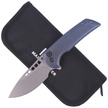 Nóż składany WE Knife Mini Malice Blue Titanium, Silver Bead Blasted CPM 20CV by Ferrum Forge (WE054BL-3)