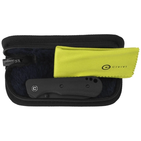 Nóż składany Civivi Crabby Black Canvas Micarta, Black Stonewashed 14C28N by Ken Onion Jr. (C24055-3)