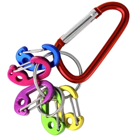 Martinez Albainox Red Aluminum Carabiner Set (16249-RD)