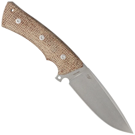 Viper Gianghi Brown Burlap Micarta, Stonewashed N690Co by Fabrizio Silvestrelli Knife (V4882IM)