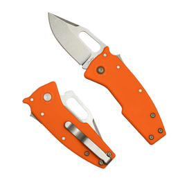 Demko Nano-Shark CP Knife Orange GRN, Stonewashed AUS10A by Andrew Demko (NANO-10A-Orange GRN-CP)