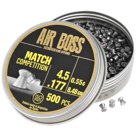 Apolo Air Boss Match Competition AirGun Pellets .177/4.51 mm, 500 pcs 0.55g/8.48gr (30300-1)