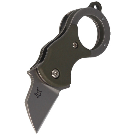 FOX Mini-TA Folding Knife FRN OD Green, Bead Blasted Blade (FX-536 Od)