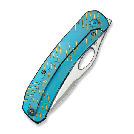 Nóż składany WeKnife Inmate Blue Titanium, Satin CPM 20CV by Jerad Neeve (WE23096B-3)