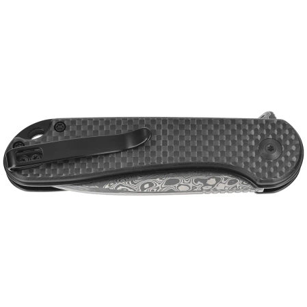 Civivi Button Lock Elementum II Knife Carbon Fiber/Black G10, Damascus (C18062PB-DS1)